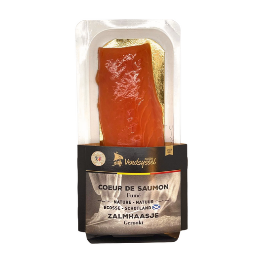 Cœur de saumon fumé d'Ecosse 100g Maison Vendsyssel by DFM Saveurs.