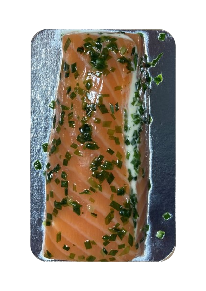 Cœur de saumon fumé farci au fromage frais & ciboulette • 140g