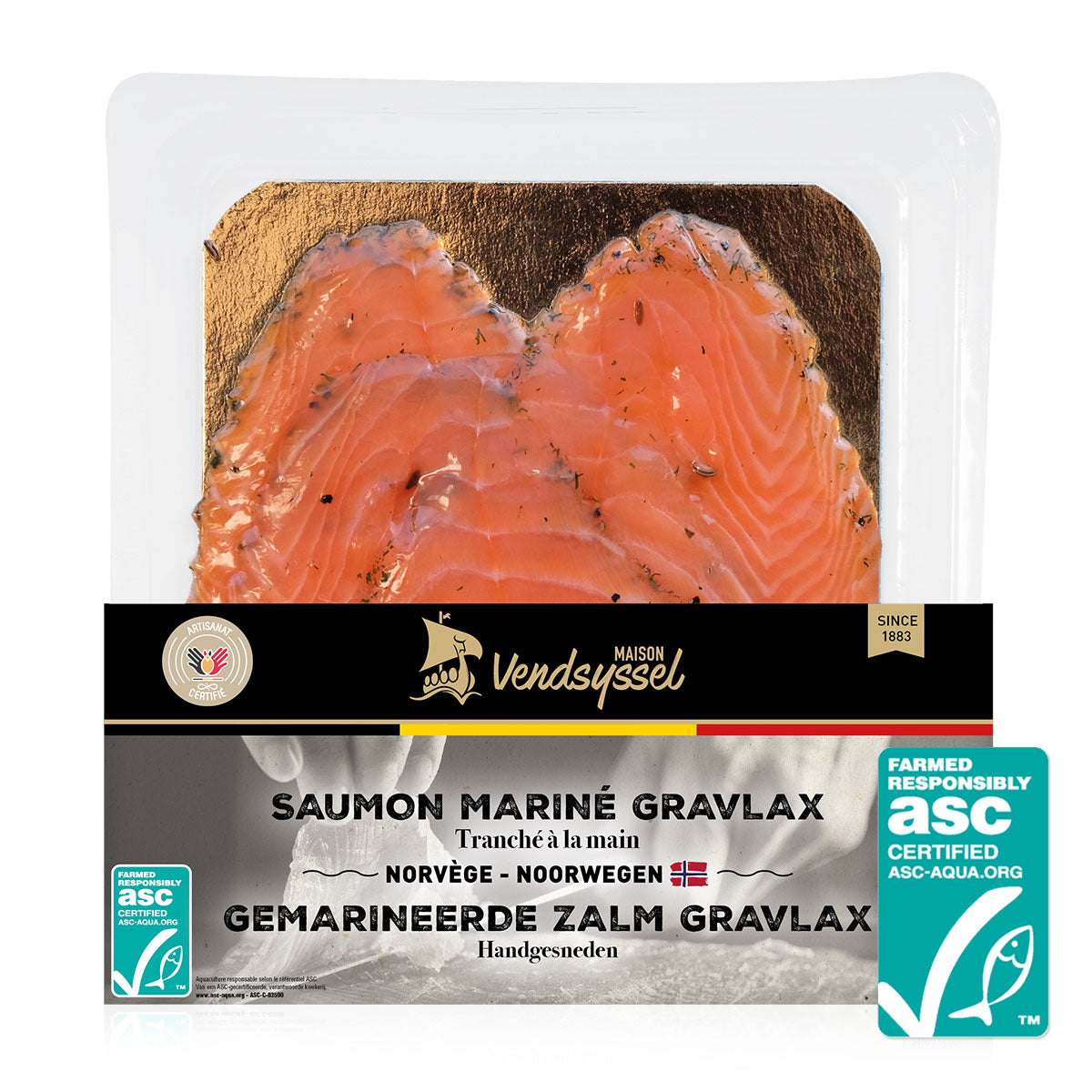 Plaquette de saumon ASC mariné Gravad’lax • 120g