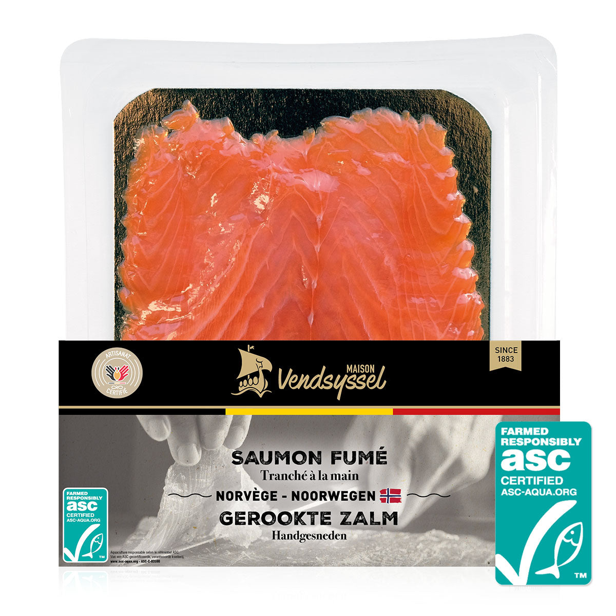 Plaquette de saumon fumé ASC • Norvège • 120g